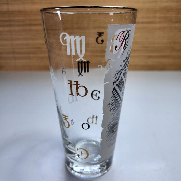 Libbey Glass RX Prescription Tumbler Gold Rimmed Mid Century Vintage 60s - Picture 8 of 10